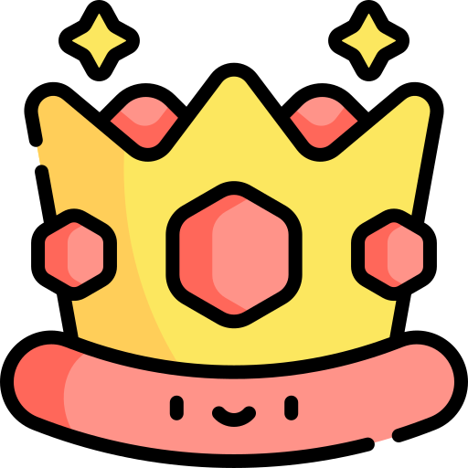 corona Kawaii Lineal color icono