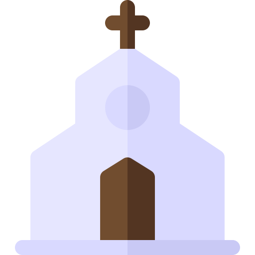 Église Basic Rounded Flat Icône