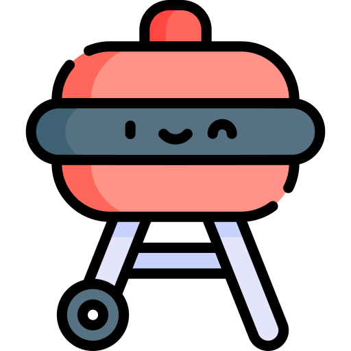 BBQ grill Kawaii Lineal color icon