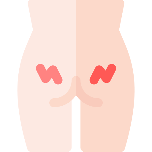 hemorróidas Basic Rounded Flat Ícone