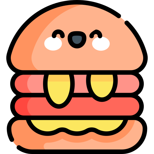Burger Kawaii Lineal color icon