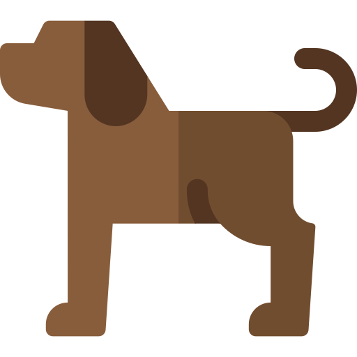 perro Basic Rounded Flat icono