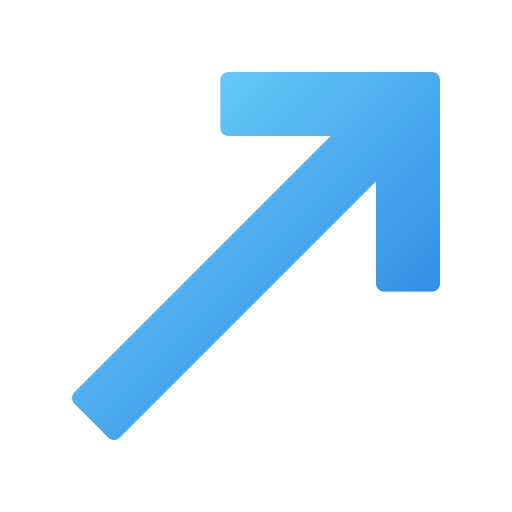 Diagonal arrow Generic Flat Gradient icon