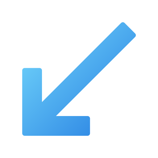 Diagonal arrow Generic Flat Gradient icon