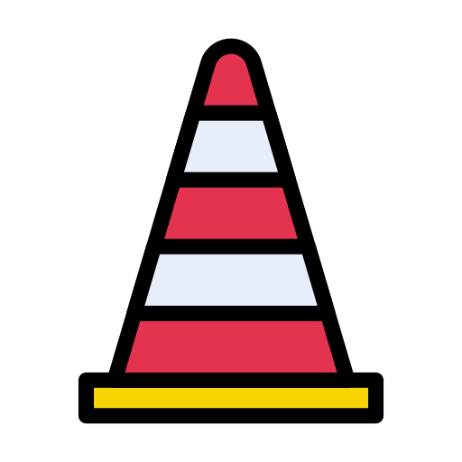 cone de tráfego Vector Stall Lineal Color Ícone
