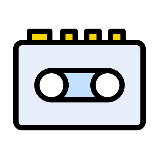 音楽テープ Vector Stall Lineal Color icon