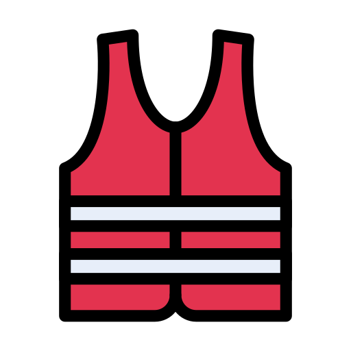 Life jacket Vector Stall Lineal Color icon