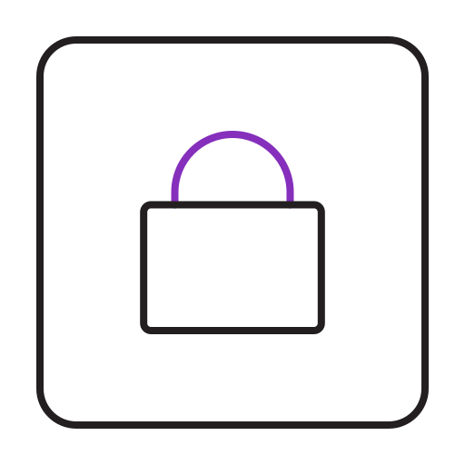 Lock symbol Generic Thin Outline Color icon