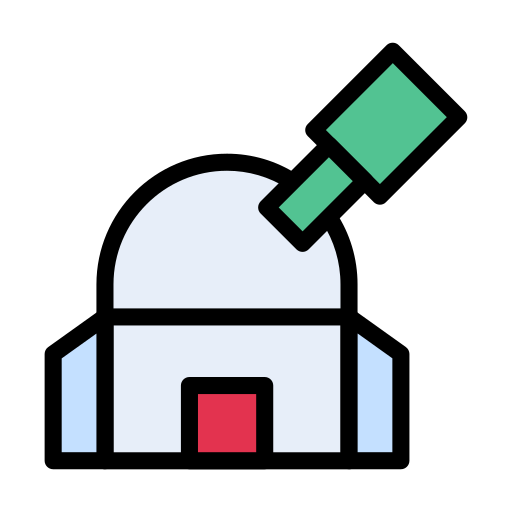 Telescope Vector Stall Lineal Color icon