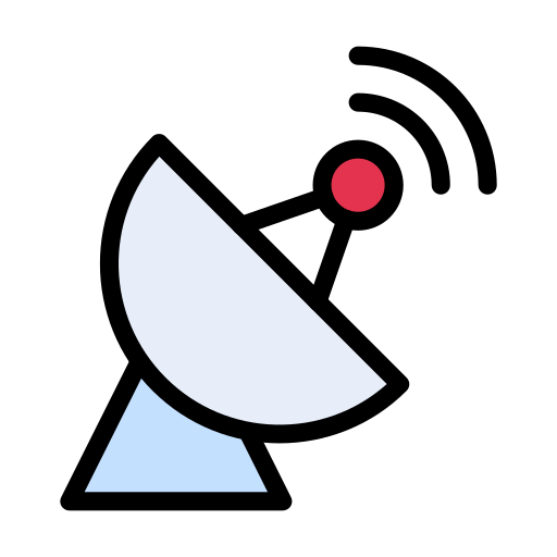 antena parabólica Vector Stall Lineal Color icono
