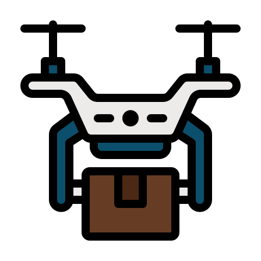 Smart drone Generic Outline Color icon