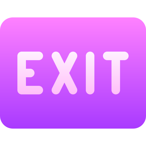 Exit Basic Gradient Gradient icon