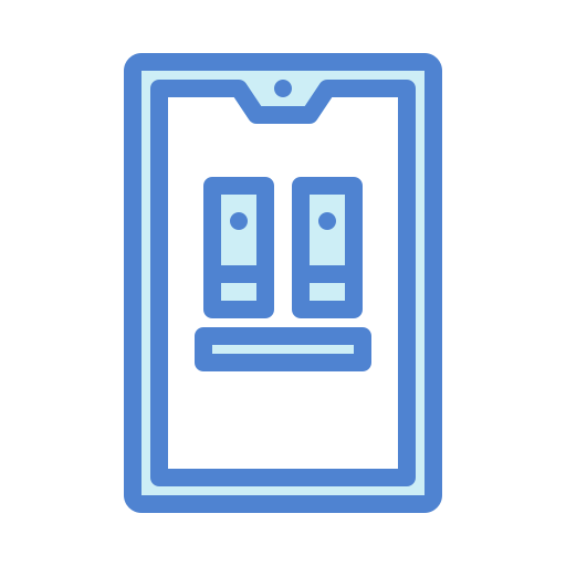 online bibliotheek Generic Blue icoon