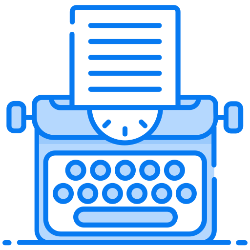 machine à écrire Generic Blue Icône