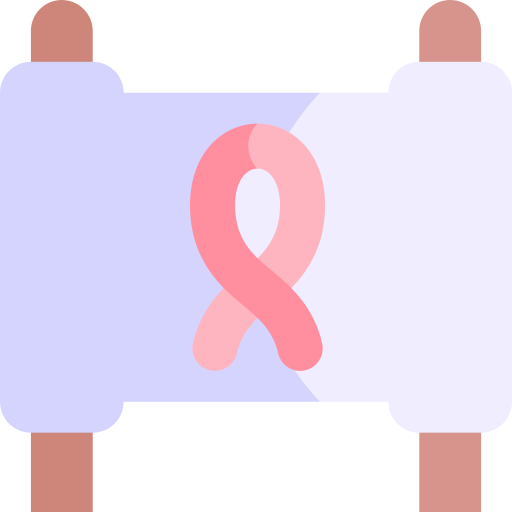 cáncer de mama Kawaii Flat icono