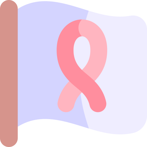 Breast cancer Kawaii Flat icon