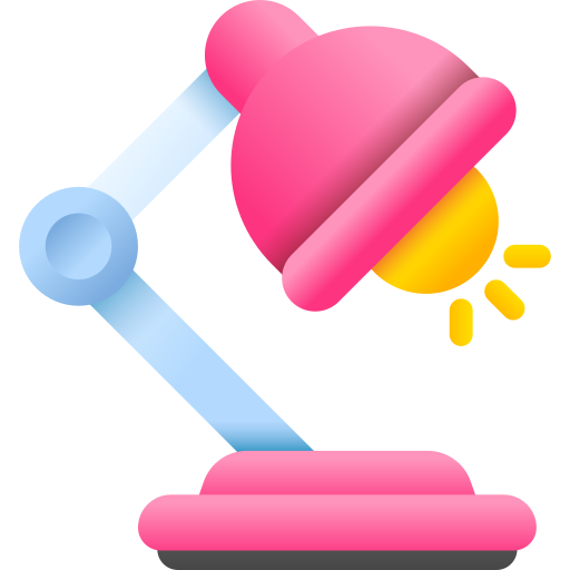 lámpara de mesa 3D Color icono