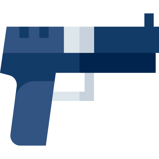 권총 Basic Straight Flat icon