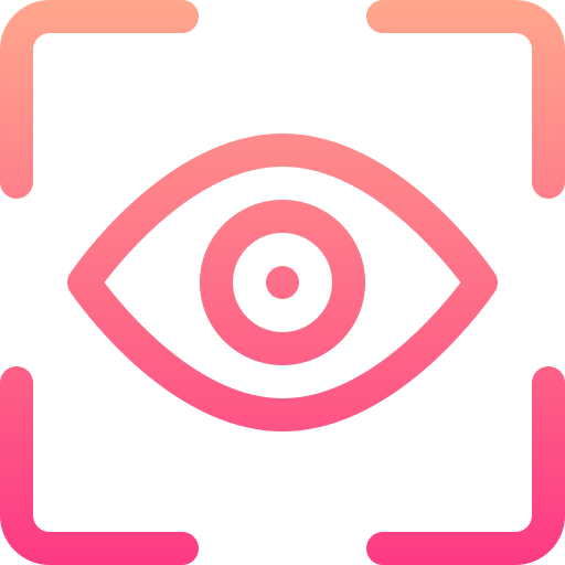 Eye scan Basic Gradient Lineal color icon