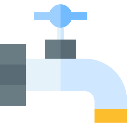 Faucet Basic Straight Flat icon