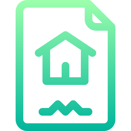 hipoteca Basic Gradient Lineal color icono