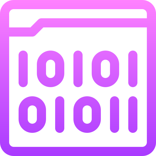 código binario Basic Gradient Lineal color icono