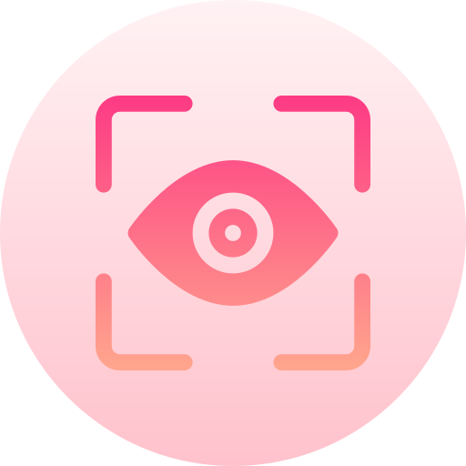escaneo de ojos Basic Gradient Circular icono