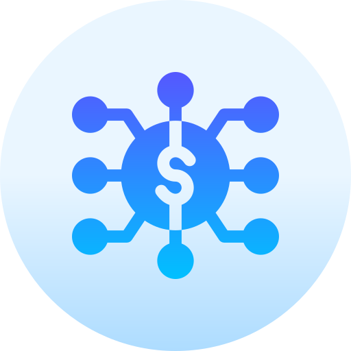 fintech Basic Gradient Circular Ícone