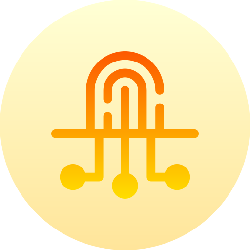 Touch id Basic Gradient Circular icon