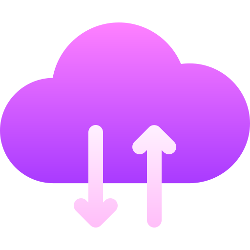 almacenamiento en la nube Basic Gradient Gradient icono