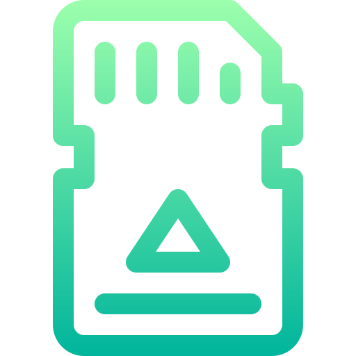 tarjeta de memoria Basic Gradient Lineal color icono