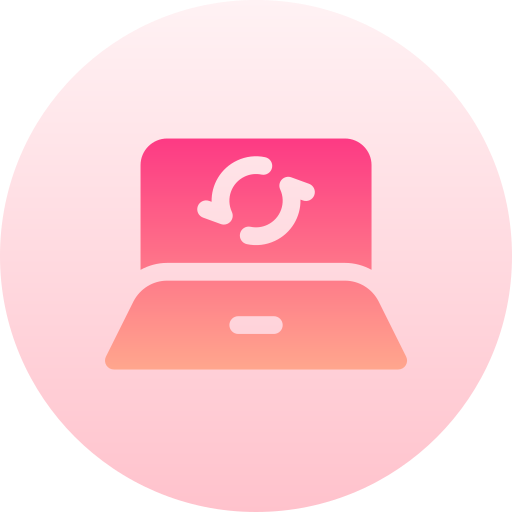 laptop Basic Gradient Circular icoon