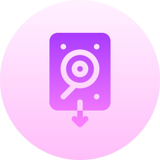 disco duro Basic Gradient Circular icono