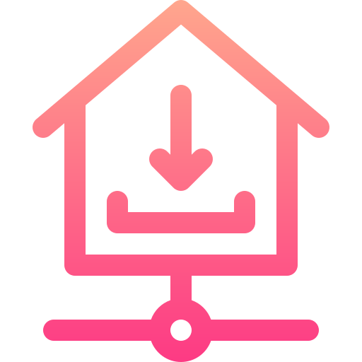 Дом Basic Gradient Lineal color иконка
