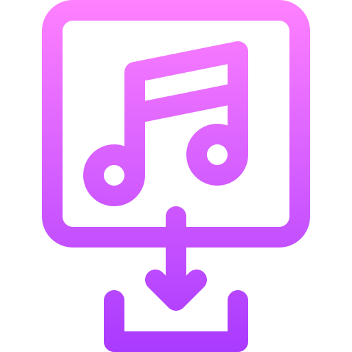 música Basic Gradient Lineal color icono