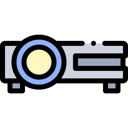 Projector Detailed Rounded Lineal color icon