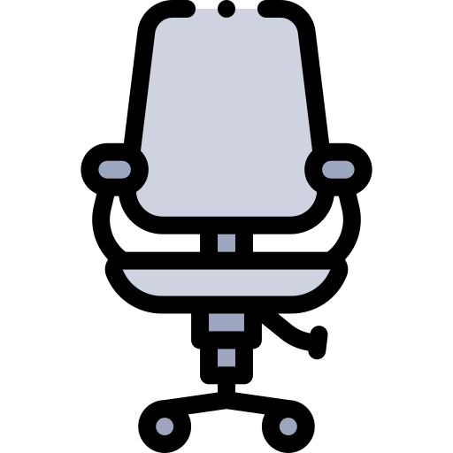 Office chair Detailed Rounded Lineal color icon