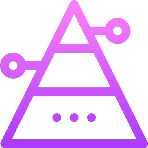 피라미드 Basic Gradient Lineal color icon