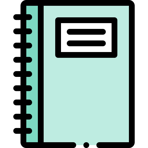 Notebook Detailed Rounded Lineal color icon
