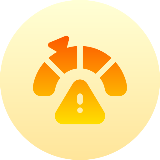 위험 Basic Gradient Circular icon
