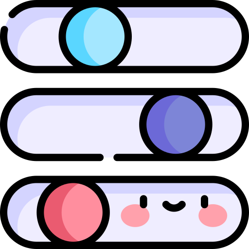control Kawaii Lineal color icono