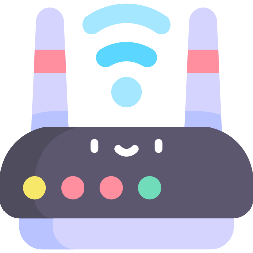 router wifi Kawaii Flat ikona