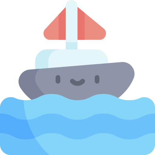 Sailing Kawaii Flat icon