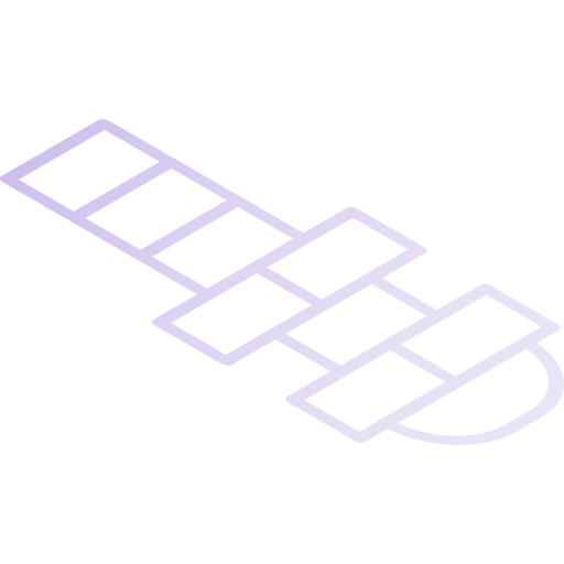 hopscotch Gradient Isometric Gradient icoon