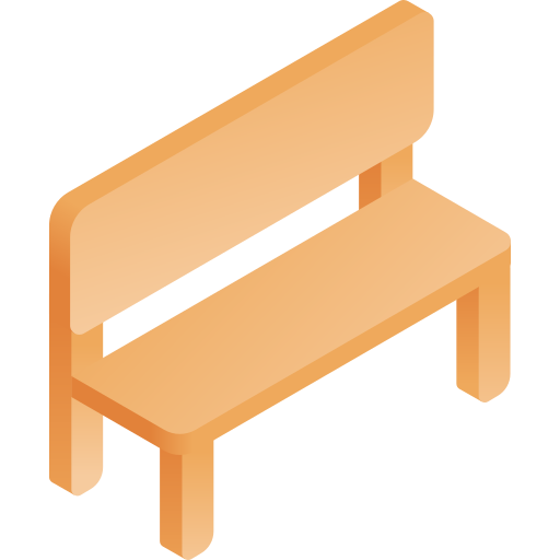 Bench Gradient Isometric Gradient icon