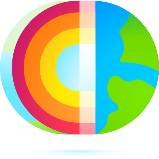 地球 3D Toy Gradient icon