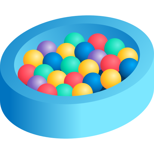 piscina de bolas Gradient Isometric Gradient icono