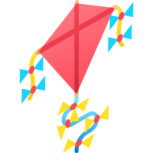 Kite Gradient Isometric Gradient icon