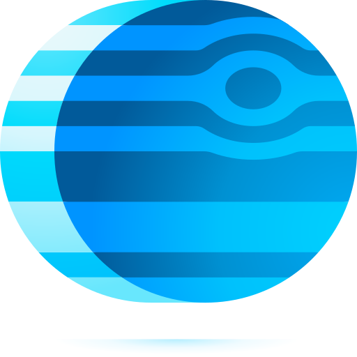 planet 3D Toy Gradient icon