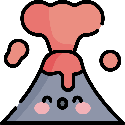vulkan Kawaii Lineal color icon